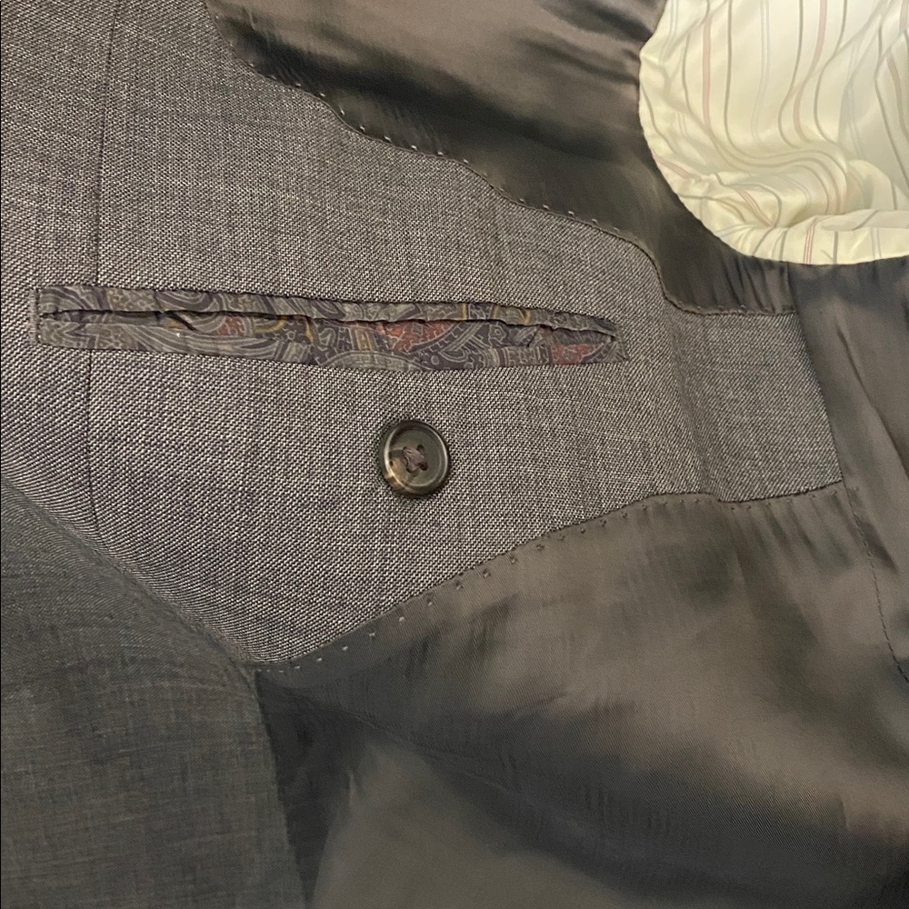 Ralph Lauren Wool Men's Gray Vintage Suit Blazer - Picture 15 of 16